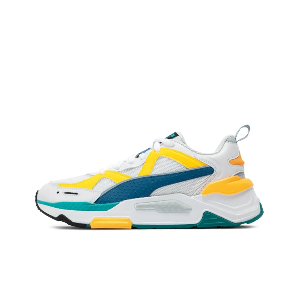 PUMA RS Simul8 Fandom Low Топ Кэжуал Унисекс Белый Желтый Синий