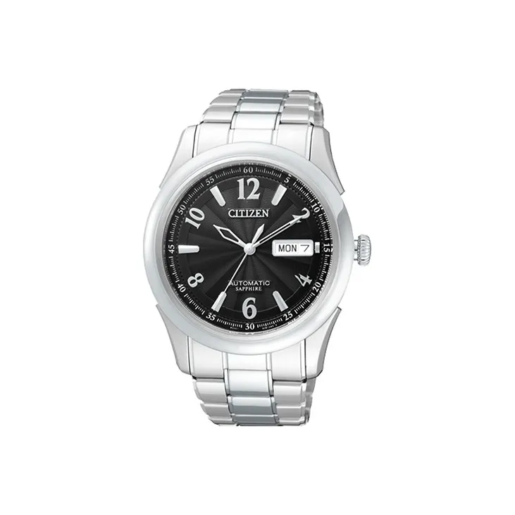 CITIZEN Automatic Mechanical Movement Stainless Steel Strap Watch Men's Watch Black Dial
