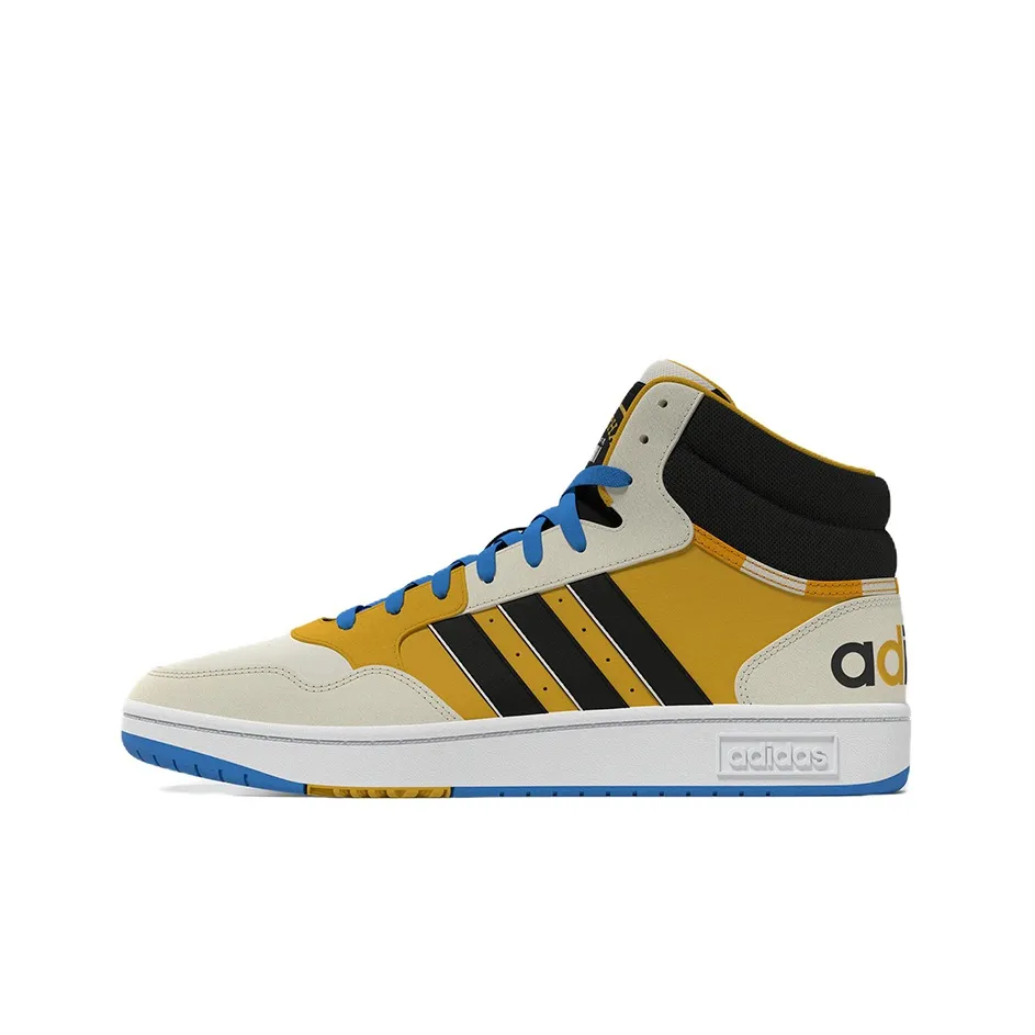 Adidas Hoops 3.0 Mid 'Creamwhite Yellow Blue'