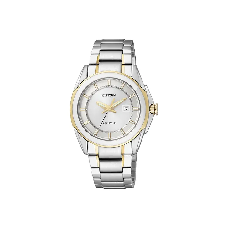 CITIZEN Ecology Drive Collection Светильник Кварцевый механизм Нержавеющая сталь Ремешок Часы Унисекс Серебристый циферблат