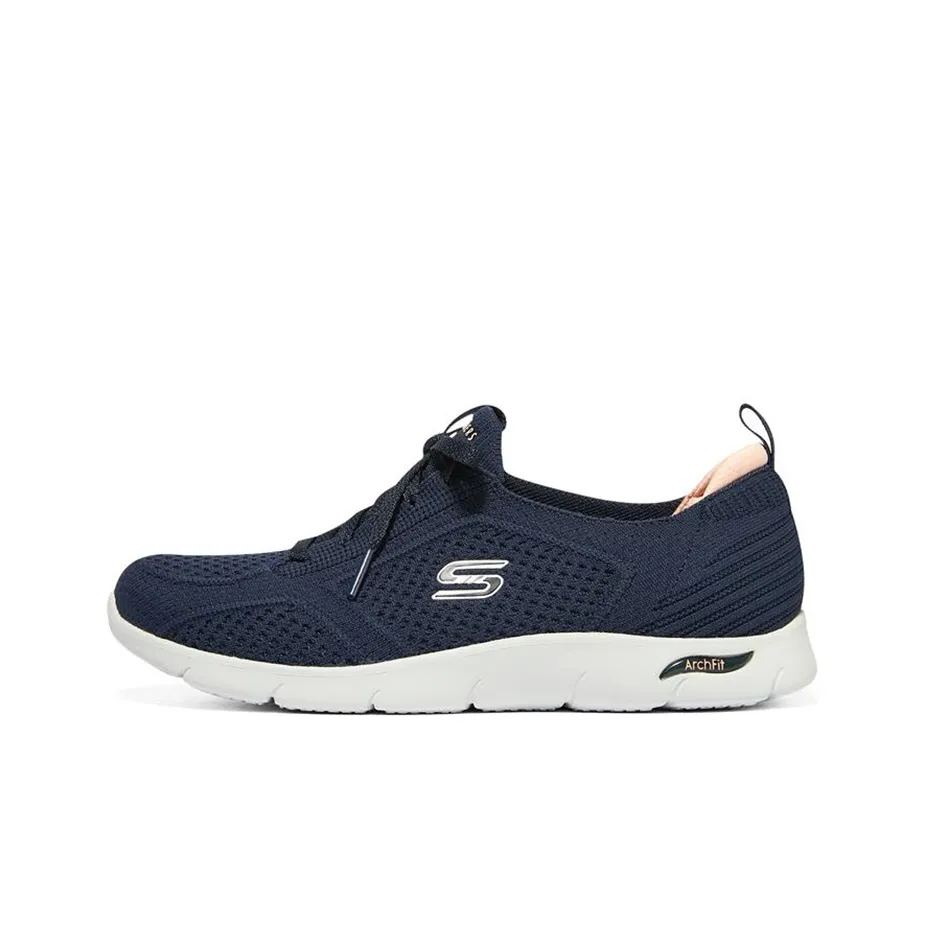 Skechers ARCH FIT REFINE Low Top Casual Shoes Women's Blue White