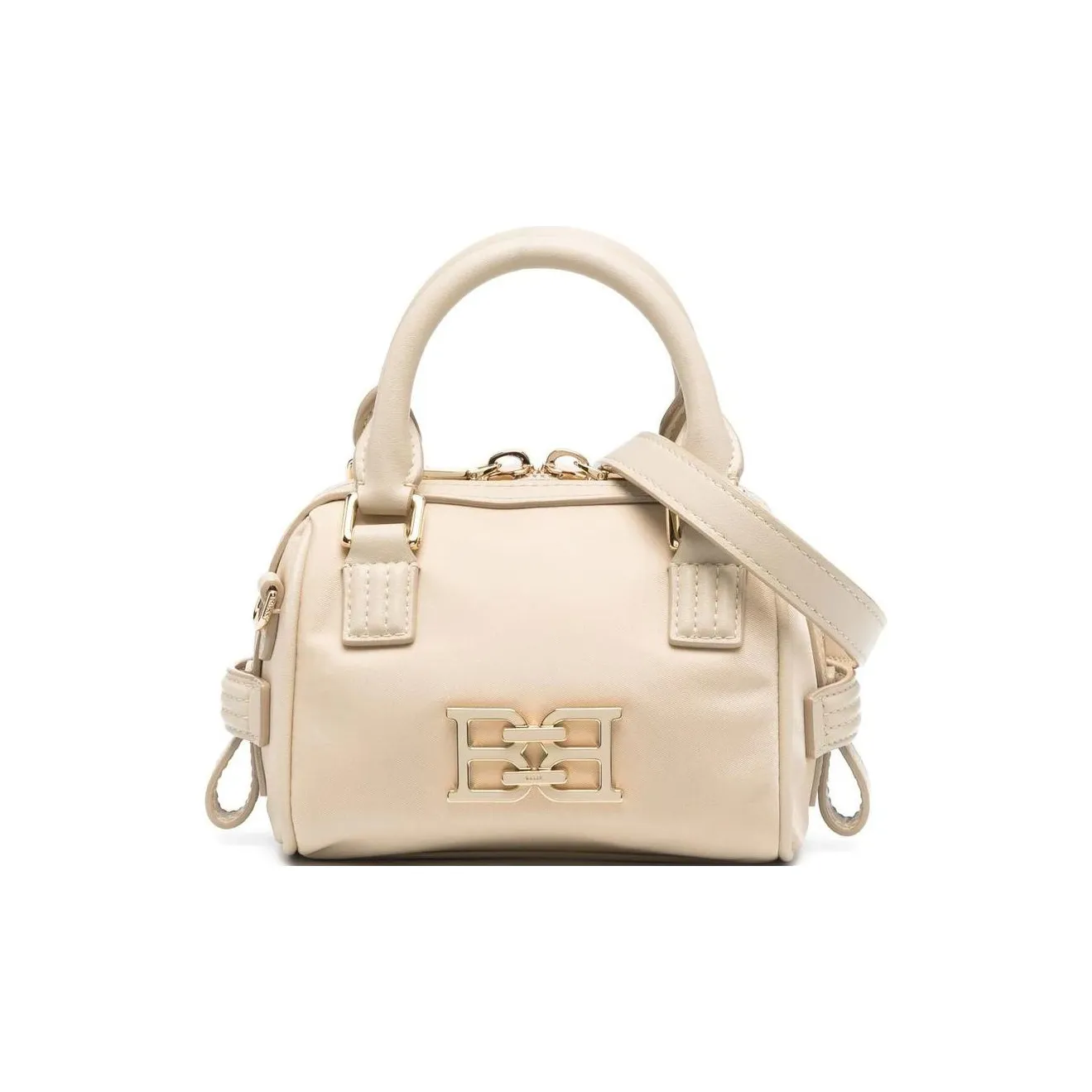 BALLY Телячья кожа Детали Бостон Сумка Сумка Сумка через плечо Сумка через плечо Мини Женская Кремово-белая