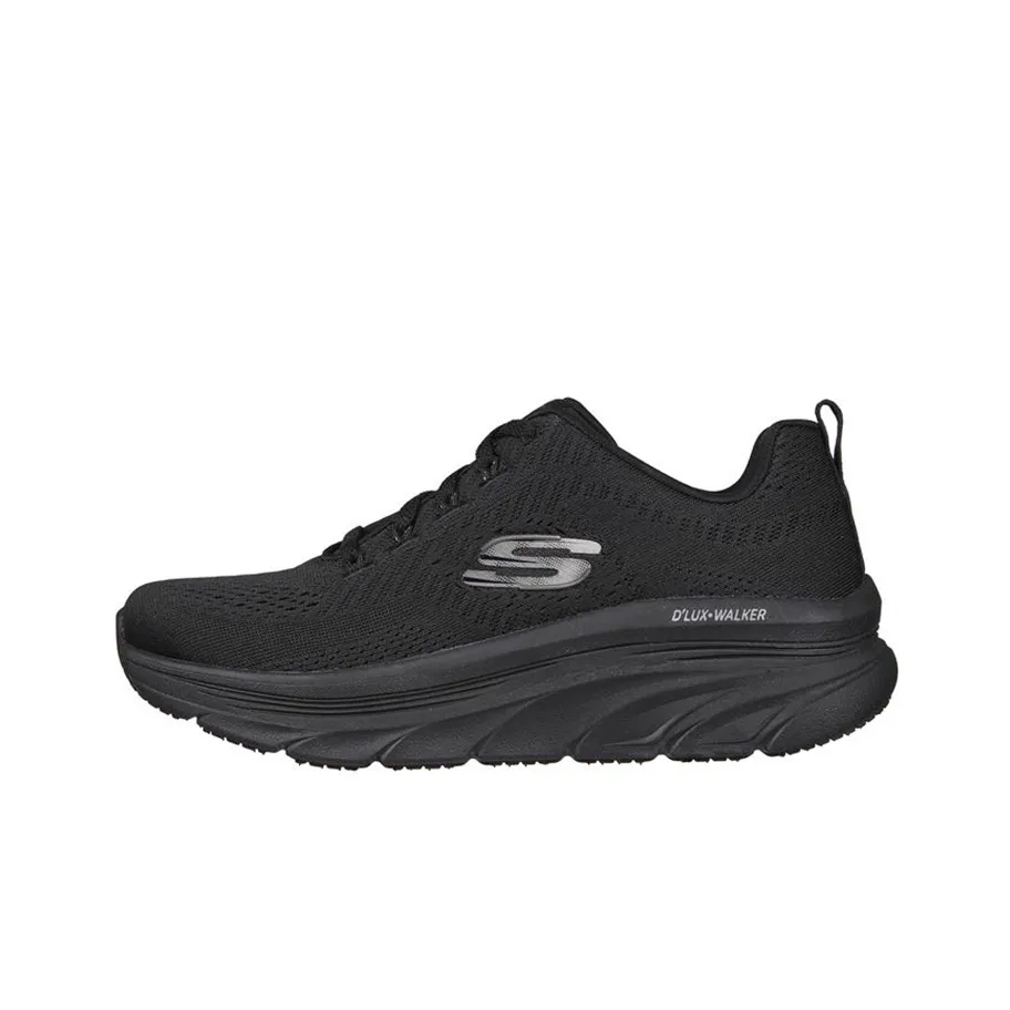 Skechers D'lux Walker Low Top Casual Shoes Women's All Black