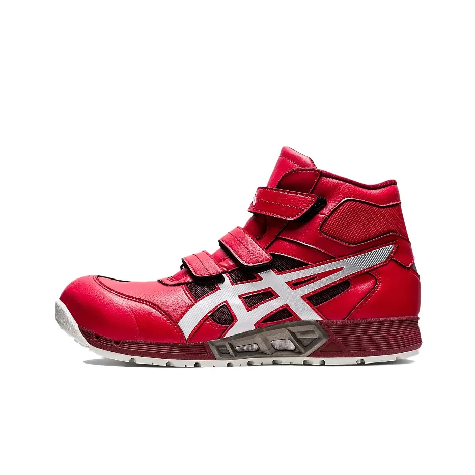 Asics Winjob High Top Casual Shoes Men's Dynamic Red White