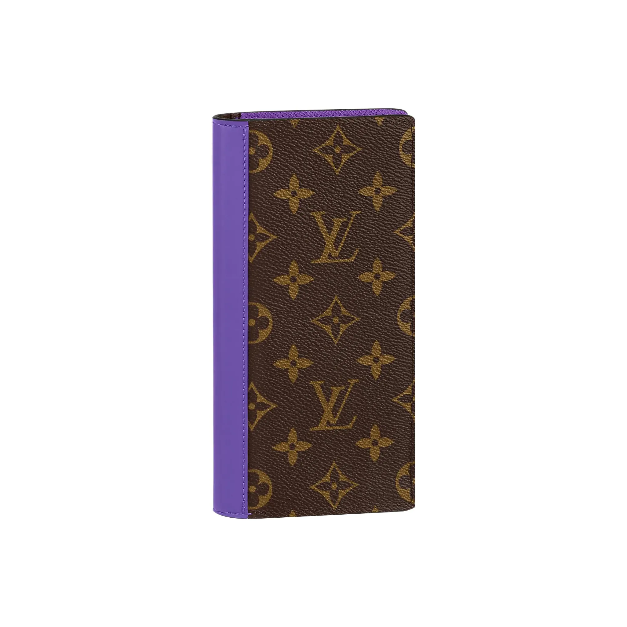 LOUIS VUITTON Brazza Wallet Monogram Macassar Brown/Purple