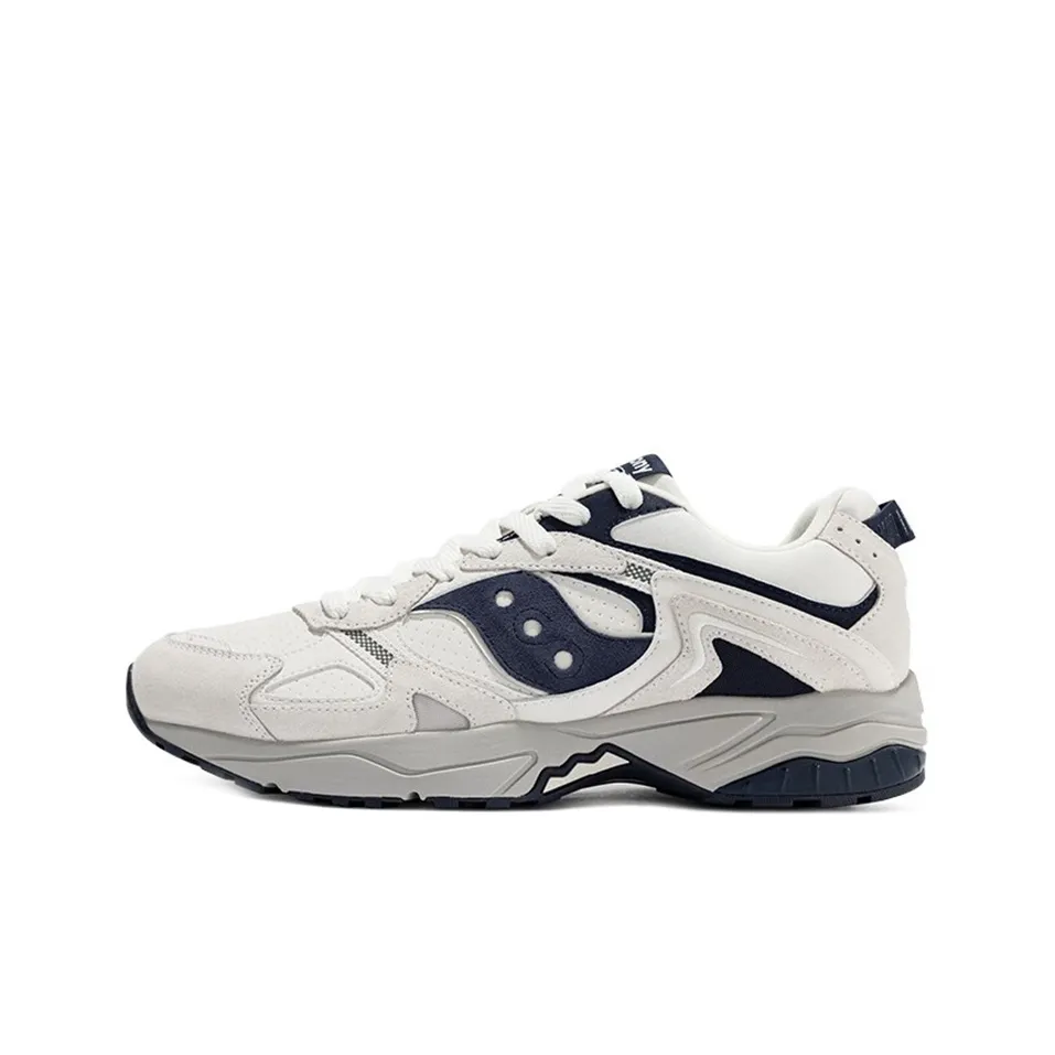 Saucony GSD 90S Амортизация Устойчивость к истиранию Поддержка Низкий Верх Повседневный Унисекс Белый Синий