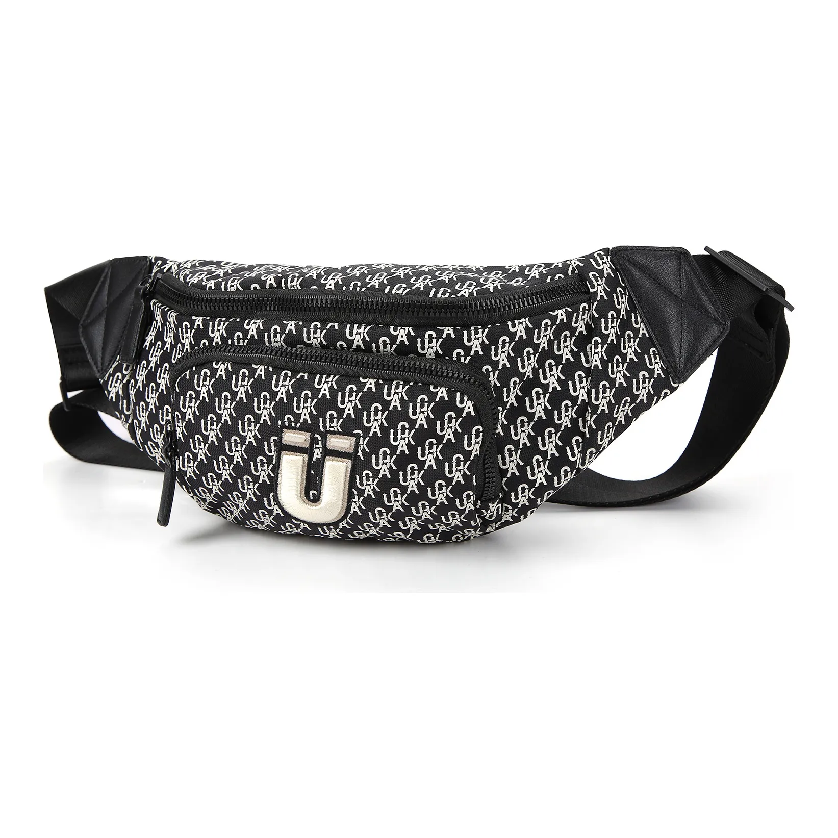 Guuka Nylon Shoulder Bag, Crossbody Bag, Fanny Pack, Sling Bag Unisex Black