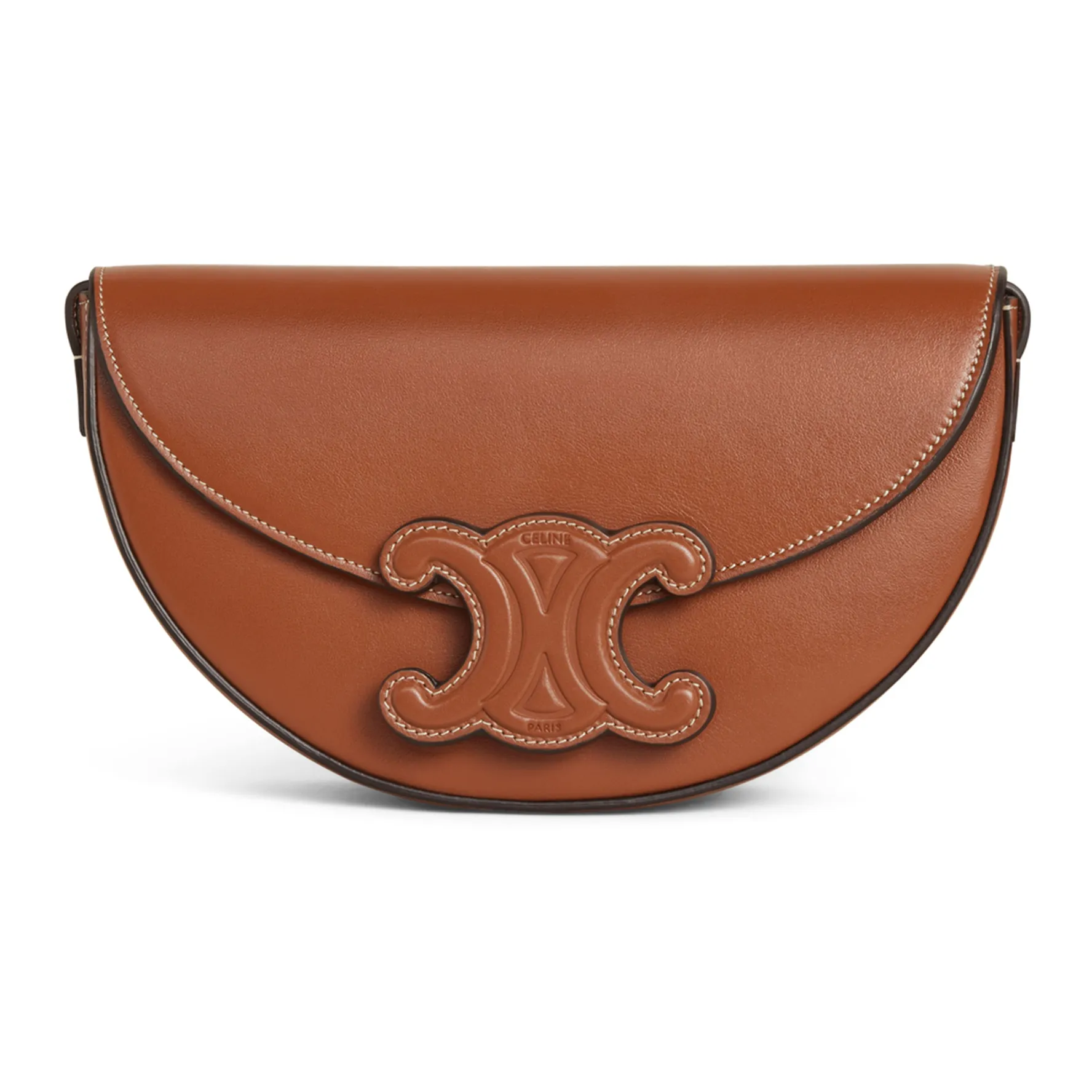 CELINE BesaceTriomphe Smooth Calf Leather Messenger Bag Crossbody Bag Shoulder Bag Women's Brown