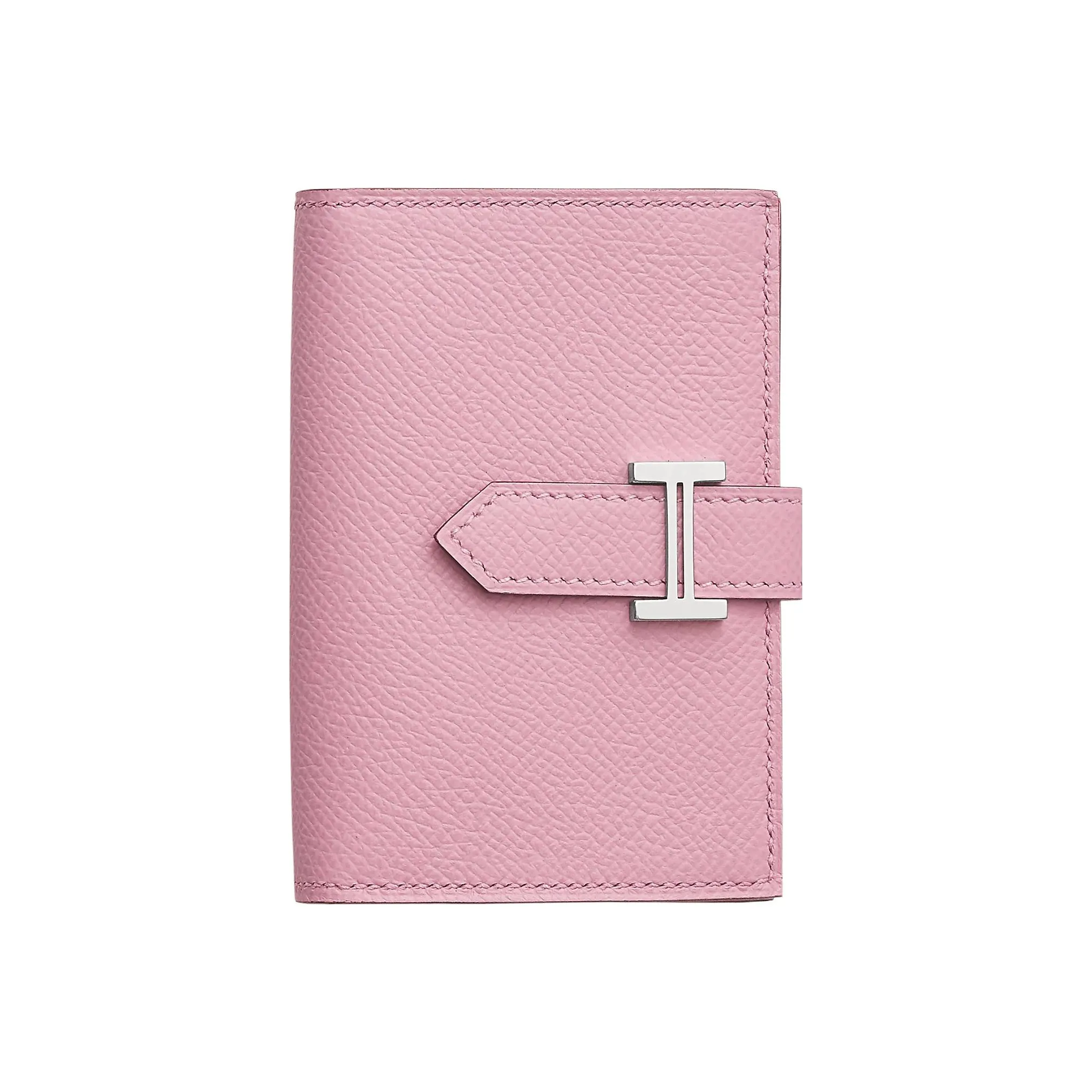 HERMES Bearn Epsom Calfskin Wallet Women's X9 Mauve Sylvestre Forest Purple