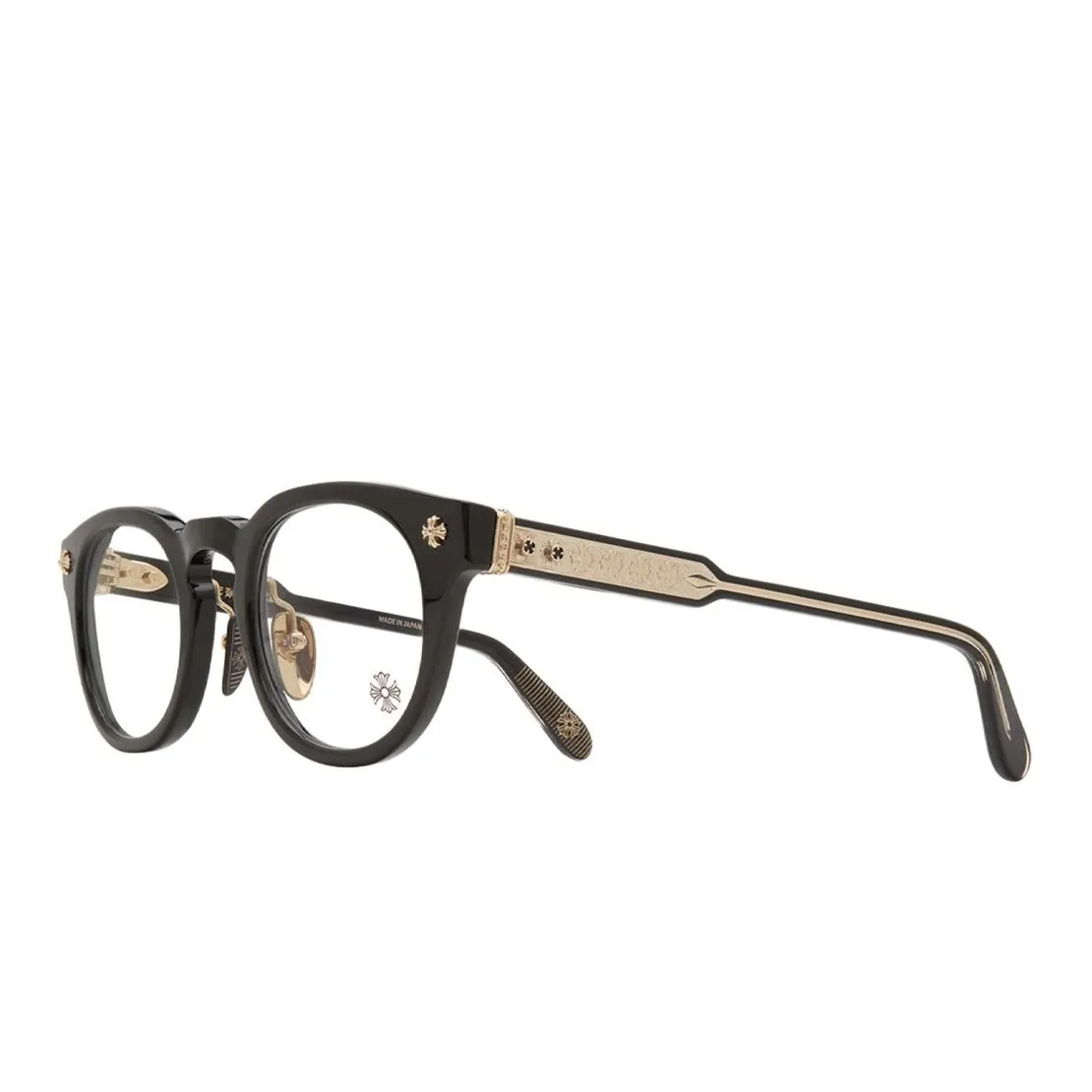 Chrome Hearts Plate And Metal Oval Eyeglass Frames Unisex