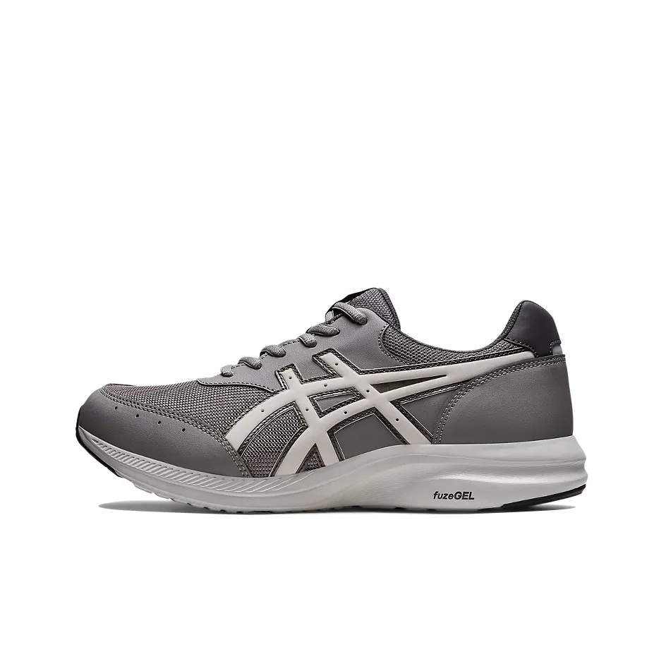 Asics Gelfan Walker Anti Slip Wear Resistant Low Top Running Shoes Men's Gray White 4E Width