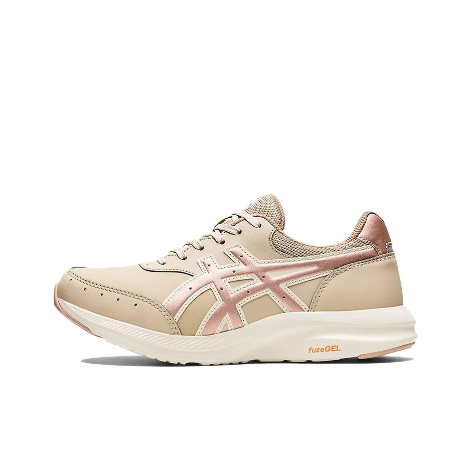 Asics Gel Fun Walker 414 Anti Slip Wear Resistant Breathable Lightweight Low Top Running Shoes Women's Pink 3E Width