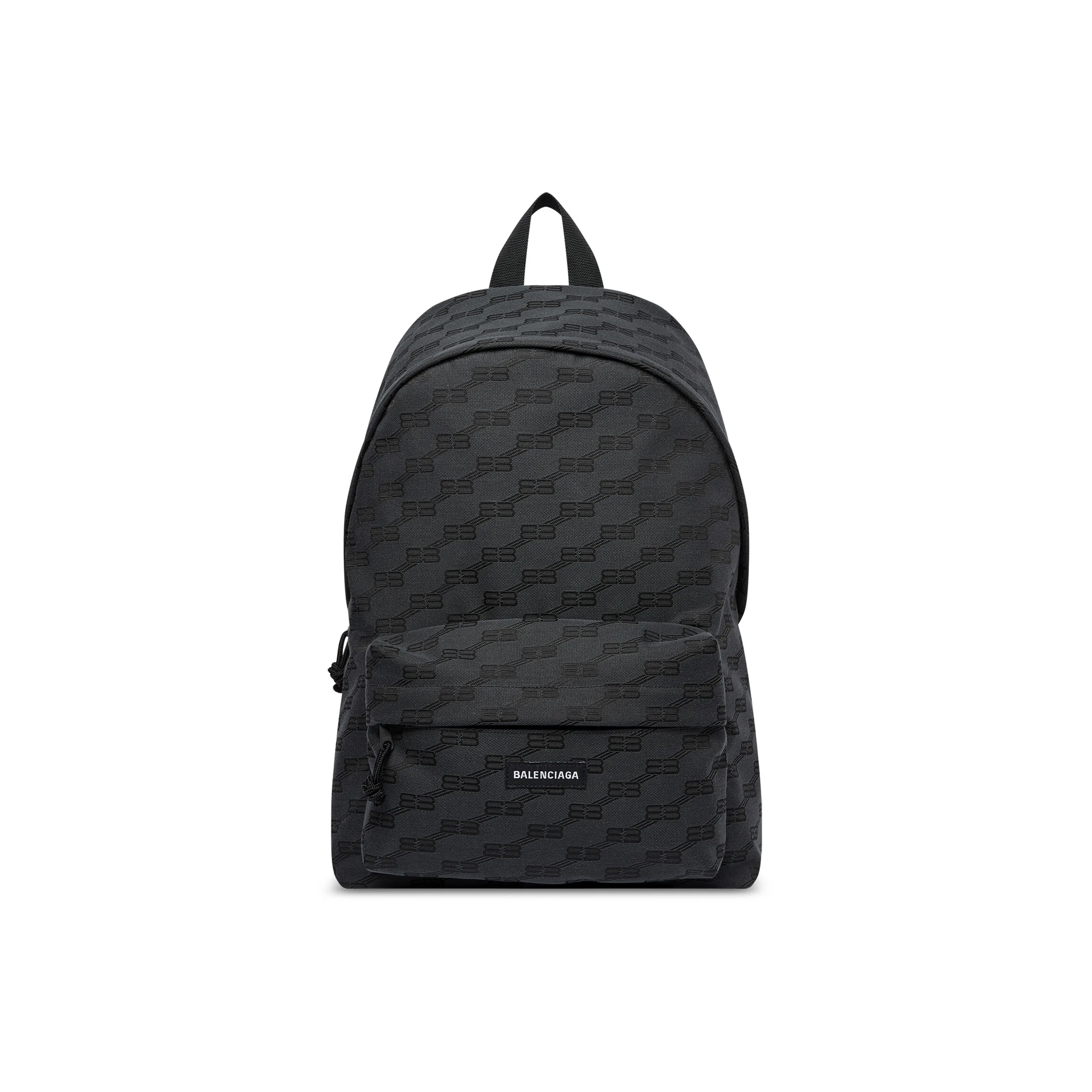 Balenciaga Jacquard Canvas Backpack Medium Size Men's Black