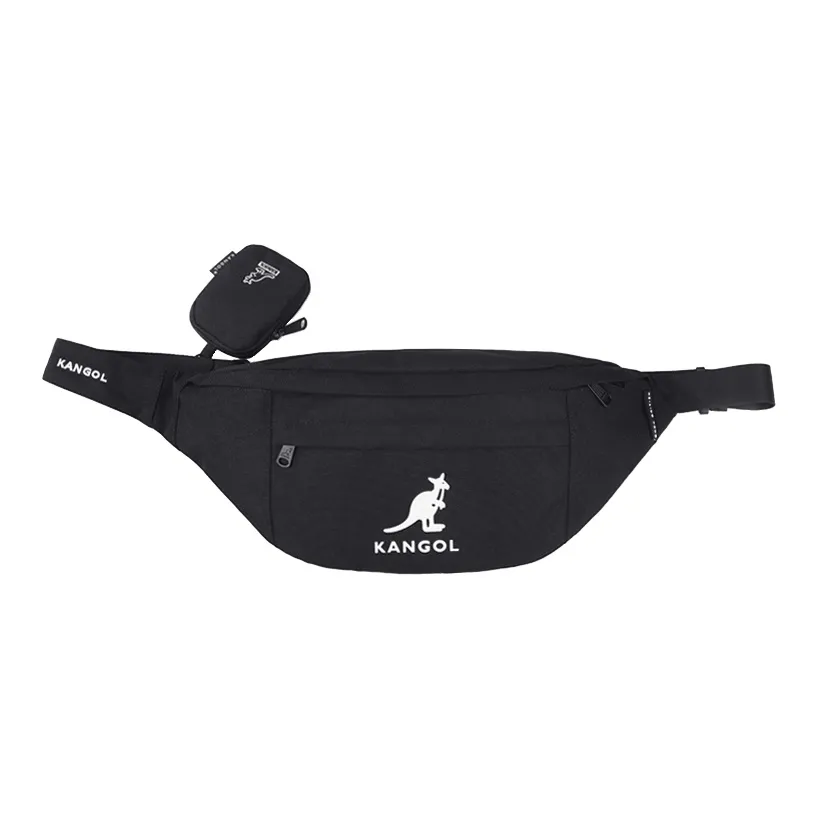 KANGOL Canvas Bag Сумка через плечо Бананка Sling Bag Средняя Унисекс Черный Серый Хаки Розовый