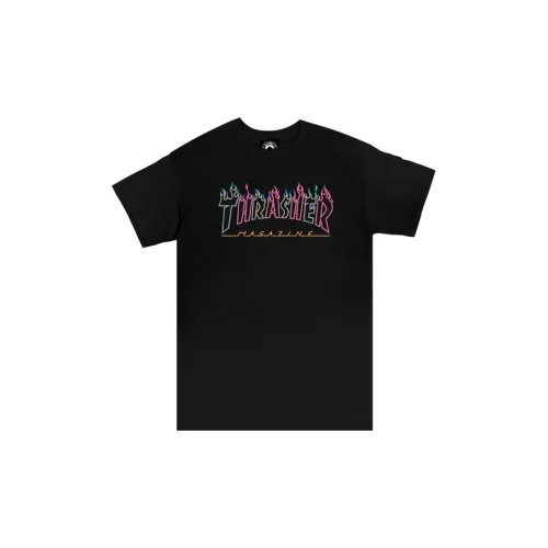 Thrasher Черная Унисекс Футболка