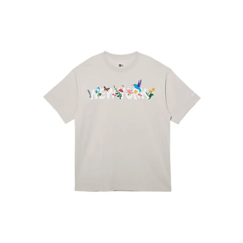 New Era FW22 T Shirt Unisex Ecru