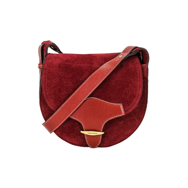ISABEL MARANT Телячья кожа с замшей сумка через плечо сумка на плечо женская красная