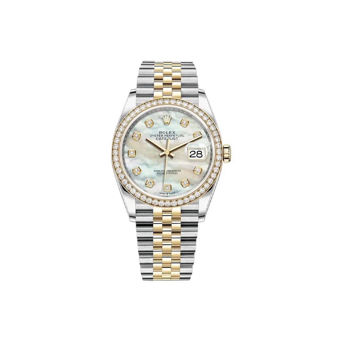 ROLEX Log Series Automatic Mechanical Movement Unisex Watch 36mm Mother of Pearl Color Watch Dial