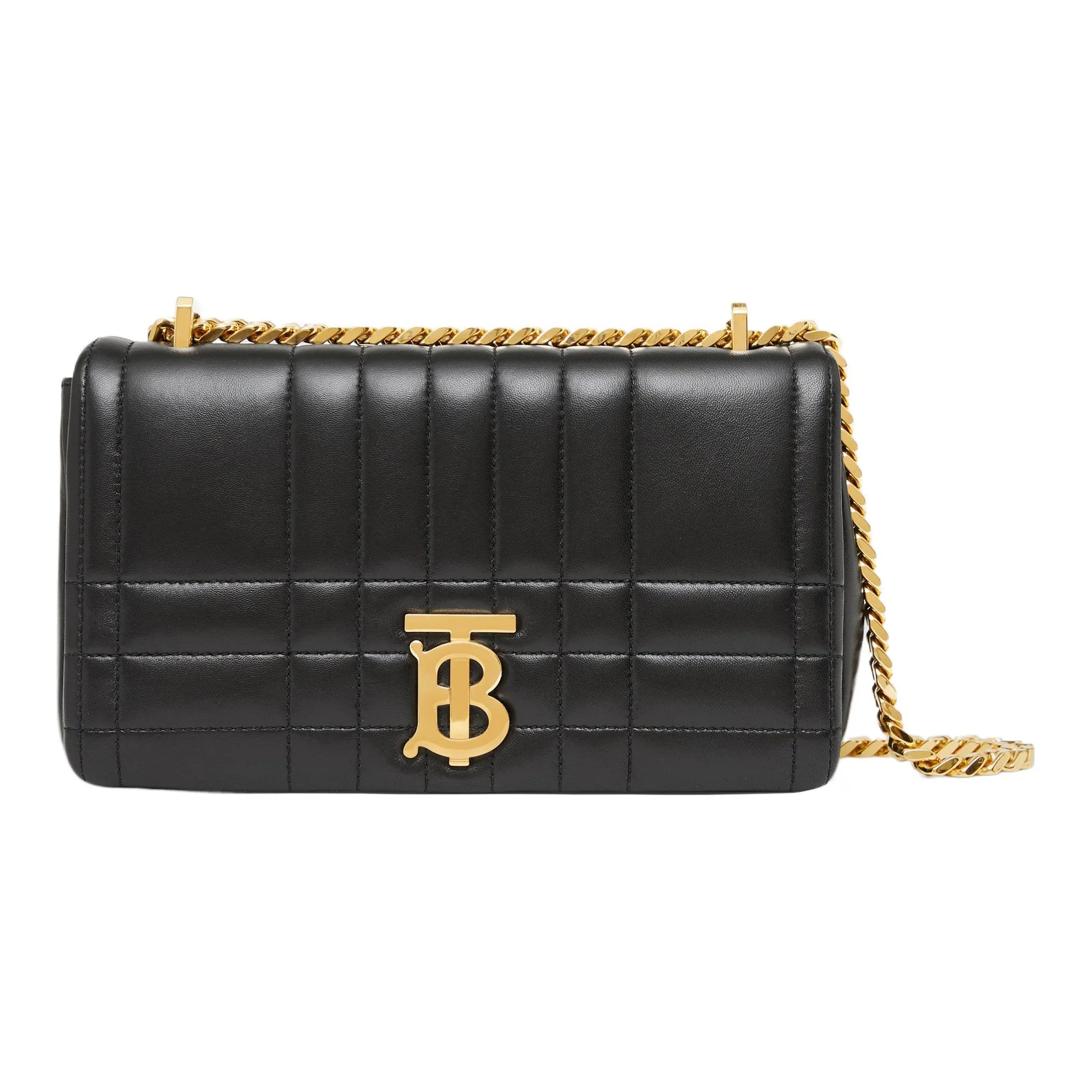 Burberry Quilted Leather Lola Bag Small Black/Gold tone