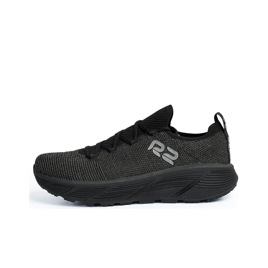 R2 REALRUN Cushioning Super Light Breathable Running Shoes Unisex Night Black