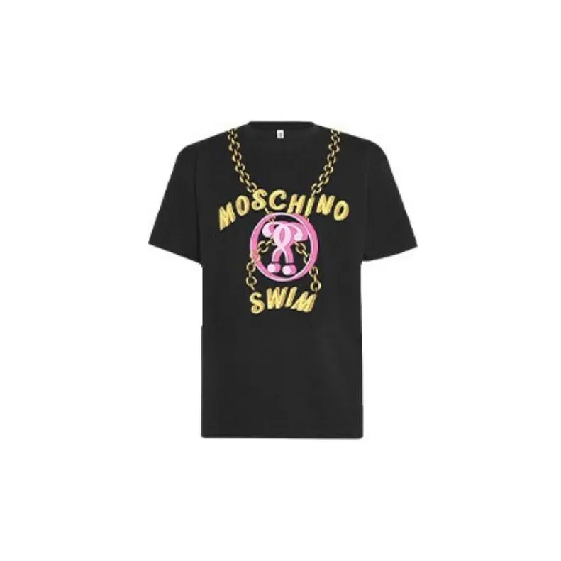 MOSCHINO Мужские черные T-рубашки