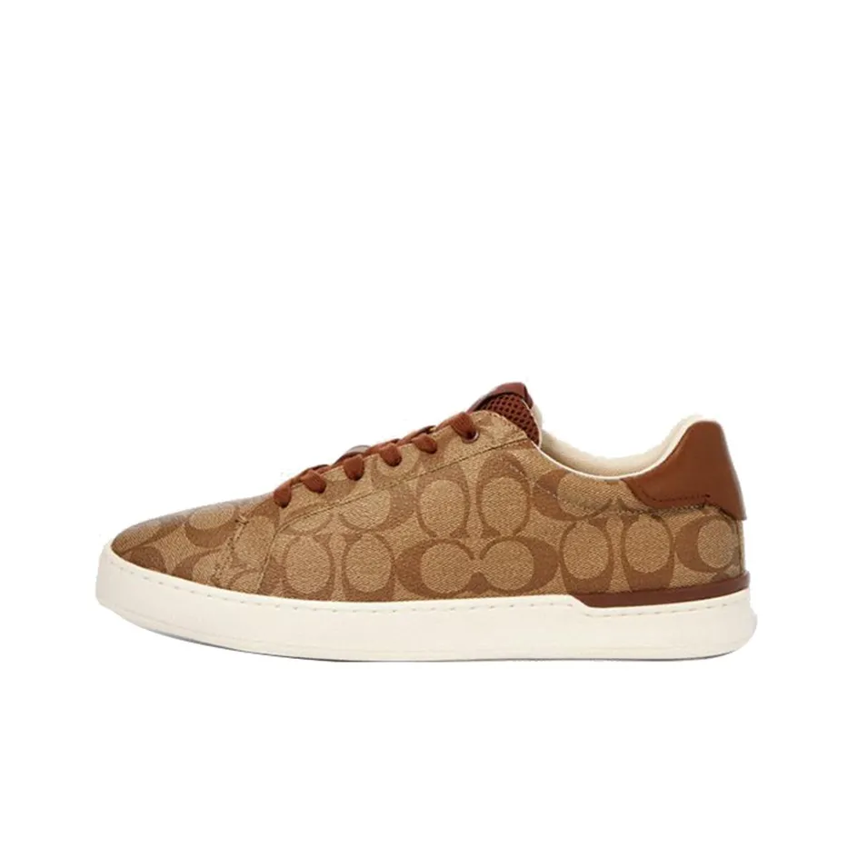 COACH Clip Stylish Skateboarding Shoes Men's Brown