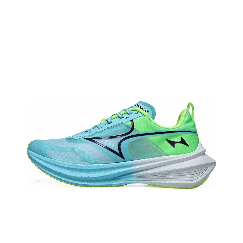 HEALTH HIRACER Cushioning Low Top Running Shoes Unisex Sky Blue Neon Green