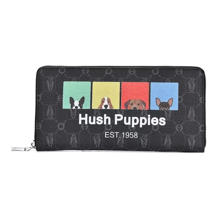 Hush Puppies PVC клатч кошелек маленький мужской серый