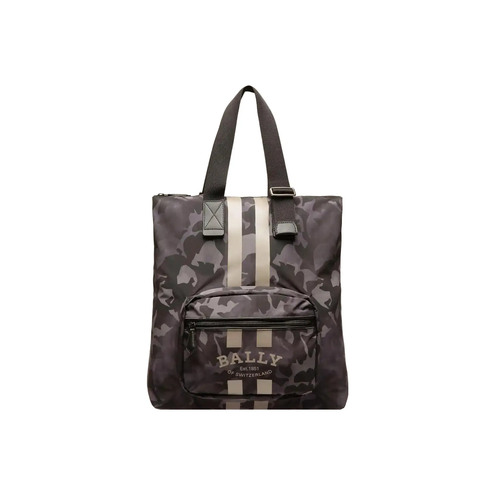 BALLY Fallie Cow Leather Detail Tote Bag, Shopping Bag, Shoulder Bag, Handbag Regular Men's Black
