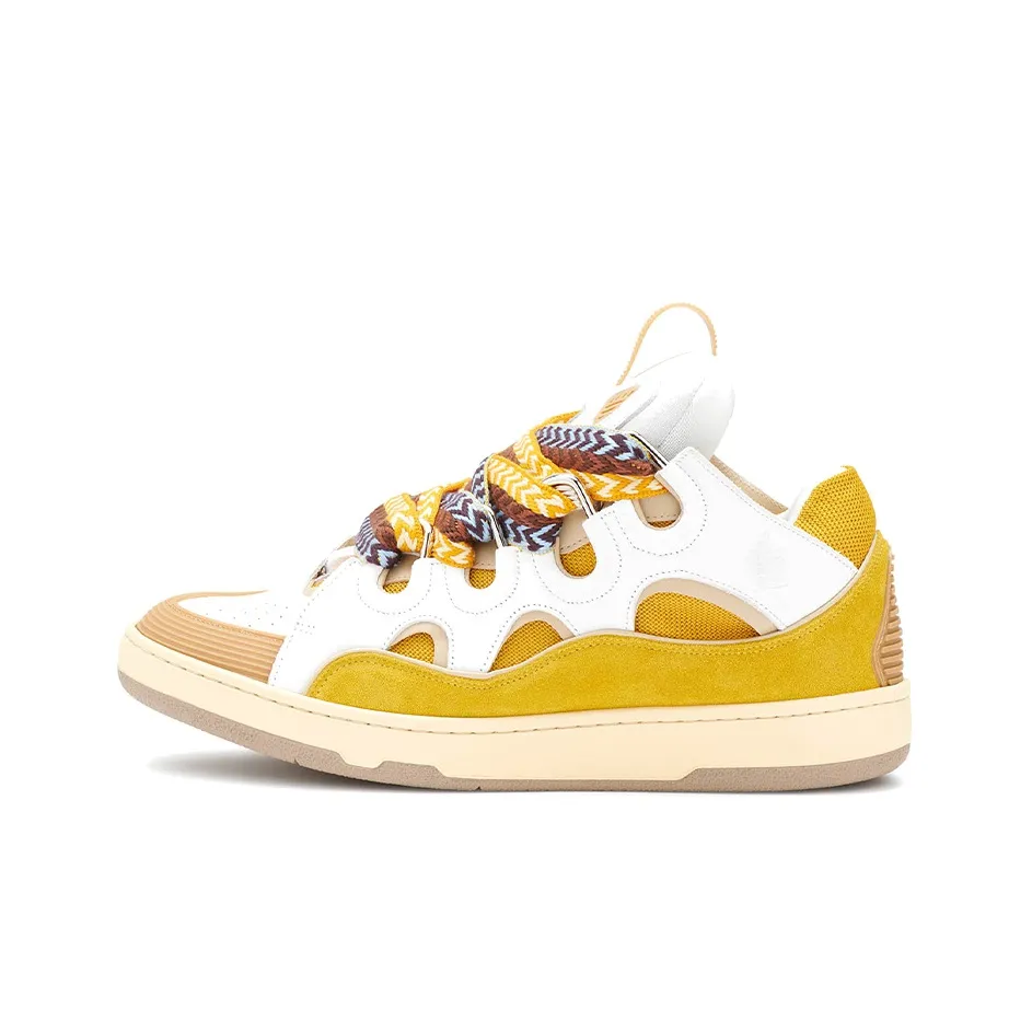Lanvin Curb Mini Sneakers 'White Yellow'