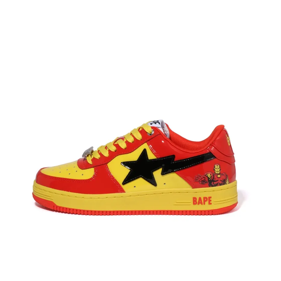 A BATHING APE X Marvel Bape Sta 
Red Yellow Black
 Women
s