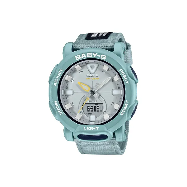 Casio Baby G Кварцевый механизм Тканевый ремешок Часы Женские часы Синий циферблат
