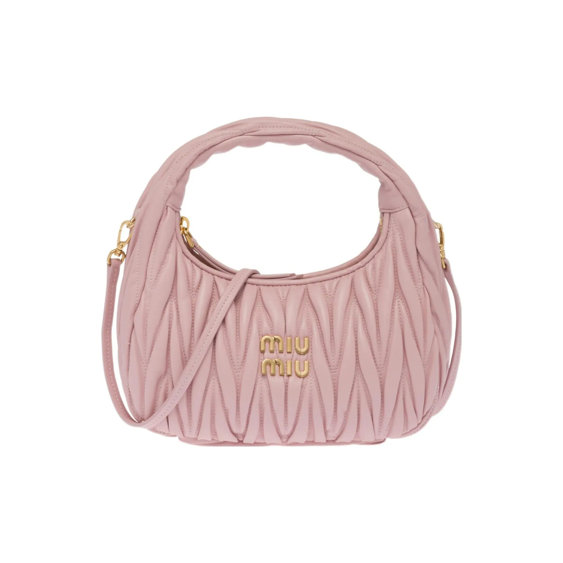 MIU MIU Wander Series Soft Sheep Leather Handbag, Crossbody Bag, Shoulder Bag Women's Pink