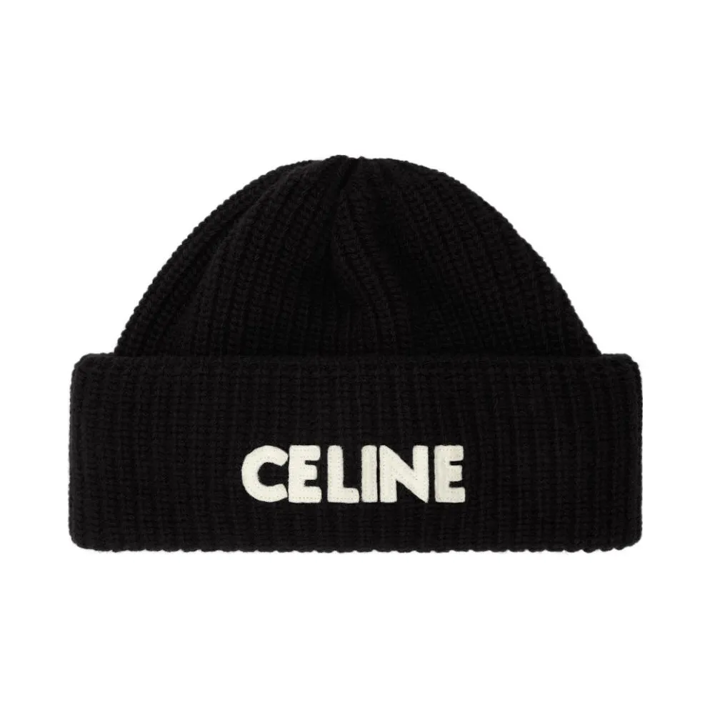 CELINE Beanie In Ribbed Wool
