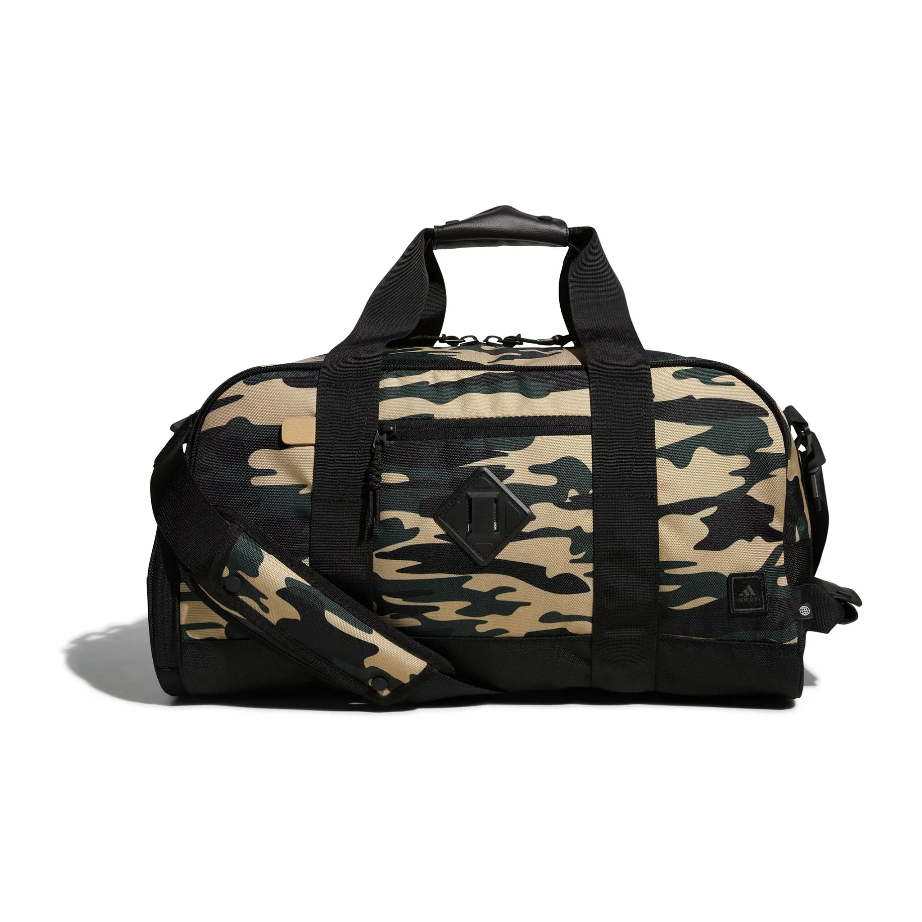 Adidas Переработанный полиэстер Сумка через плечо Сумка через плечо Спортивная сумка Большая Мужская Конопля Темно-зеленый Угольно-черный