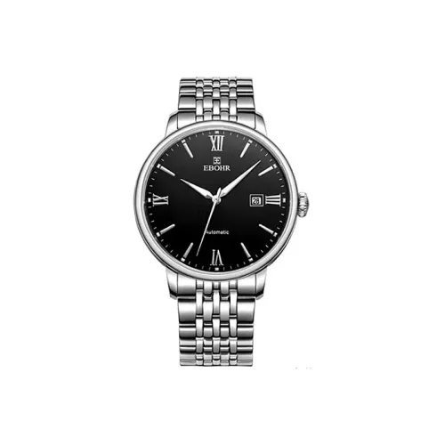 EBOHR Автоматический Механический Movement Мужские Часы 42mm*42mm*11mm Черные