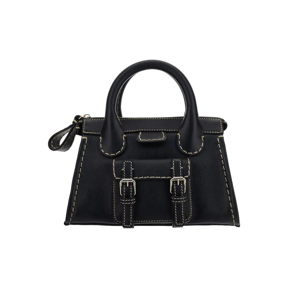 Chloe Edith Buffalo Leather Shoulder Bag, Crossbody Bag, Handbag Mini Women's Black