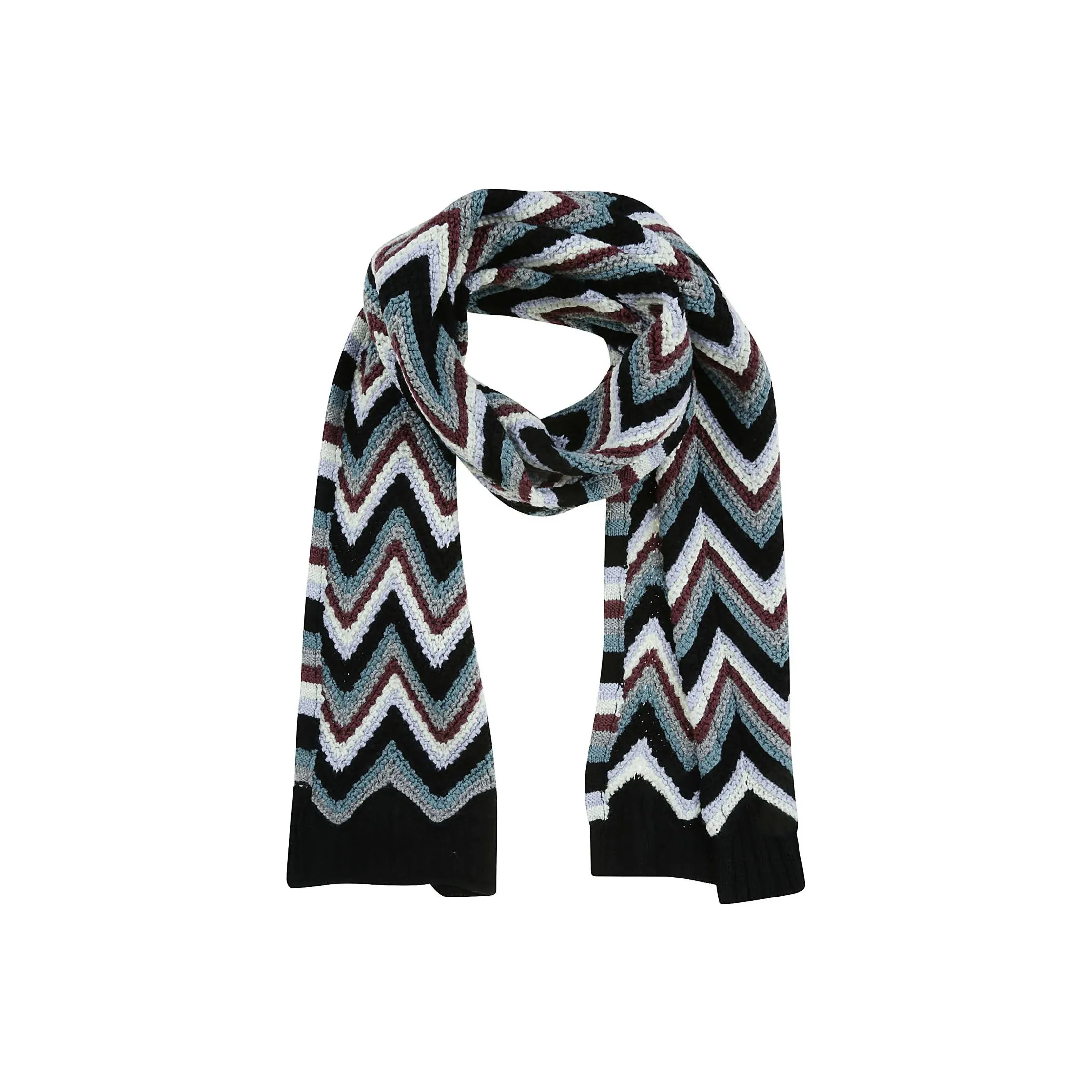 MISSONI Chevron knit Wool Scarf