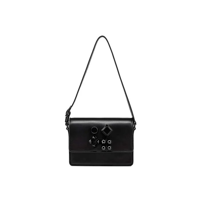 CL LUBOTING Calfskin Crossbody Bag Shoulder Bag Women's Black