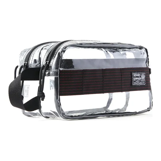 Rough Enough PVC Storage Bag, Makeup Bag, Toiletry Bag Regular Unisex Transparent