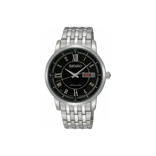 SEIKO Автоматический Механический Movement Мужские Часы 38,7 мм Черные