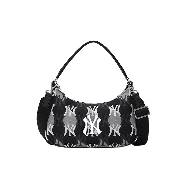 MLB Nylon Polyester Shoulder Bag Handbag Crossbody Bag Shoulder Bag Regular Unisex Black Gray Color