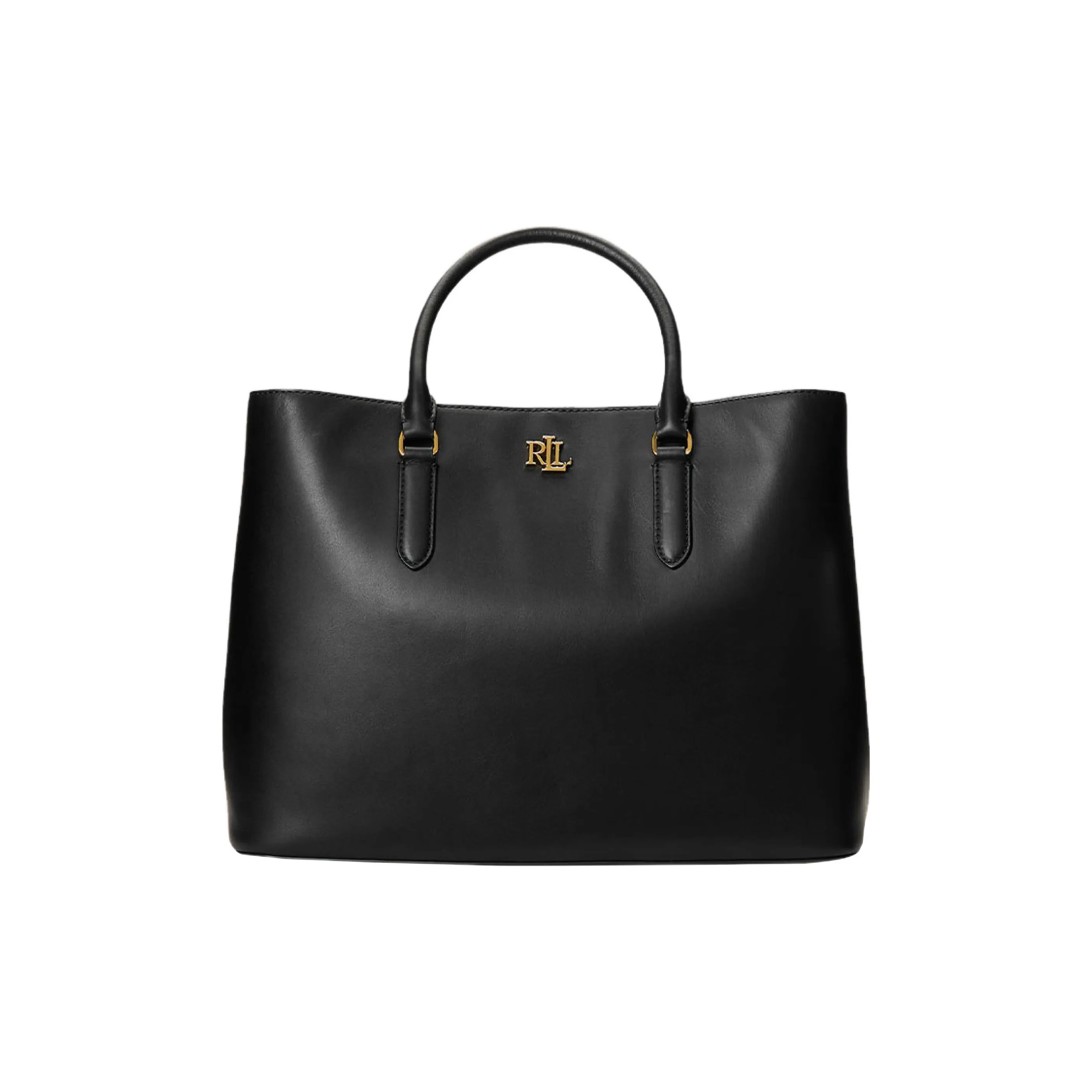 Polo Ralph Lauren Full Grain Leather Portable Crossbody Bag, Shoulder Bag Tubas Women's Black
