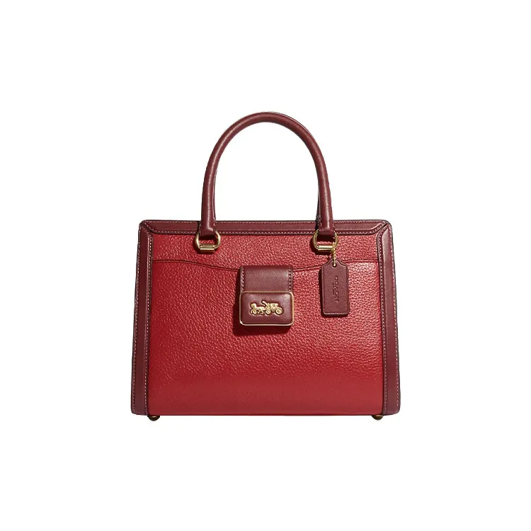 COACH Grace Cow Leather With Split Cow Leather Shoulder Bag Crossbody Bag Handbag Regular Women's Red Apple Color