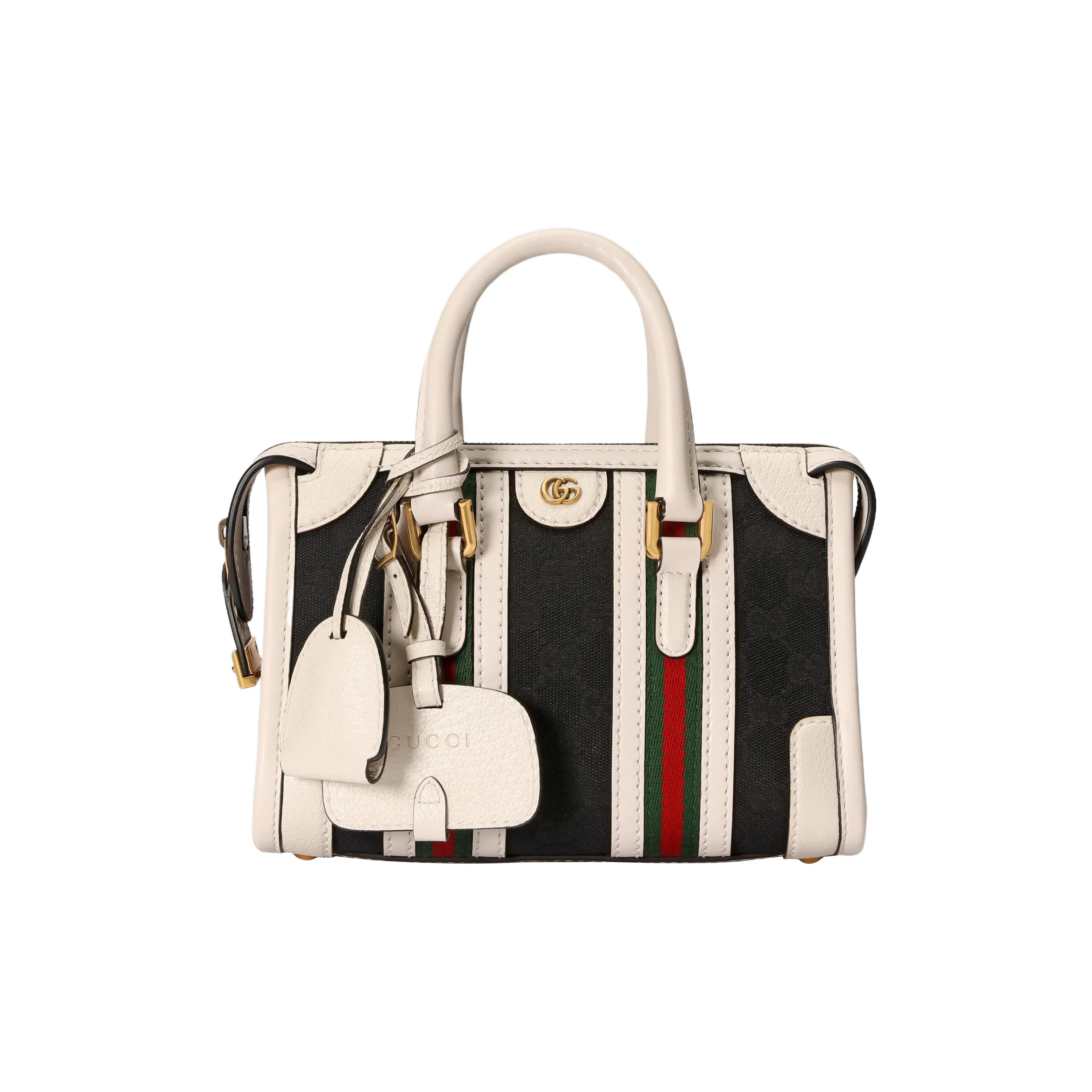 GUCCI Canvas With Leather Travel Bag, Shoulder Bag, Crossbody Bag, Handbag Mini Women's