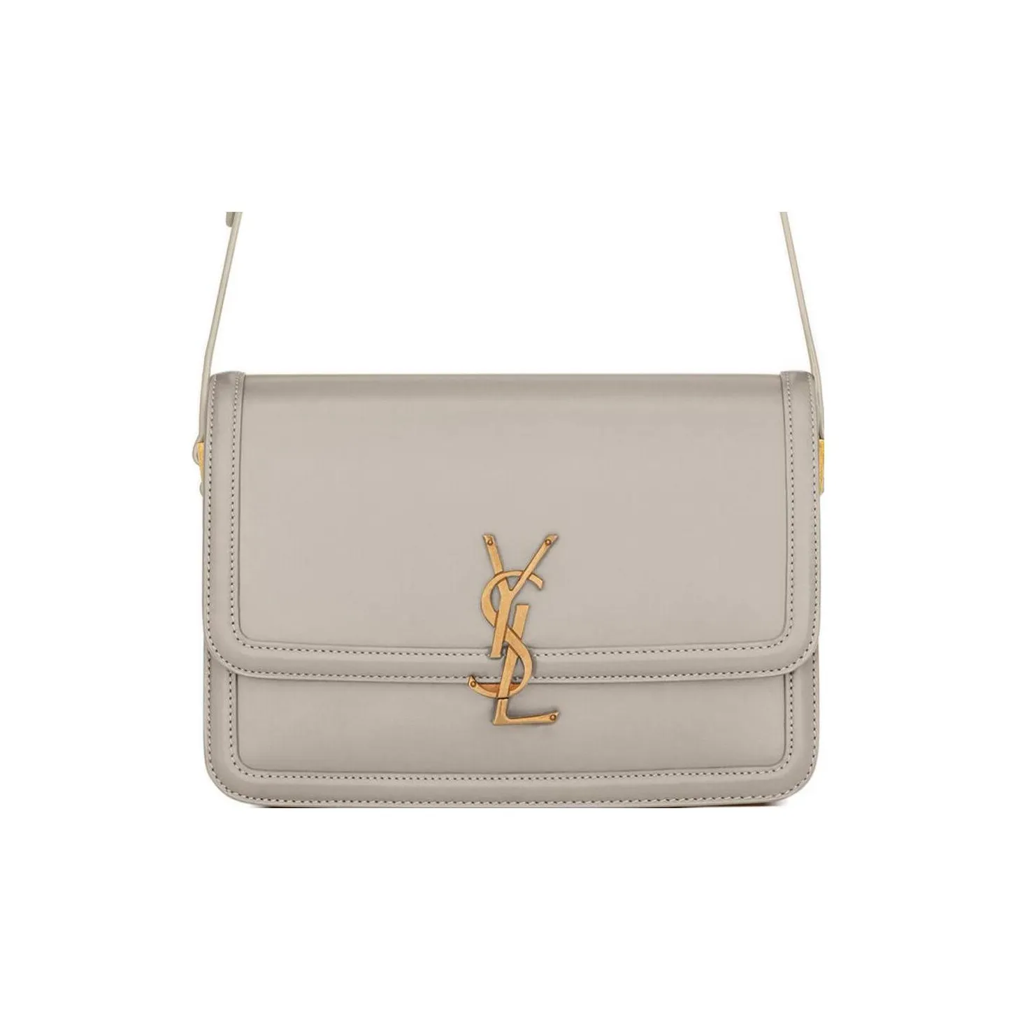 SAINT LAURENT SOLFERINO Cow Leather Tofu Bag Crossbody Bag Shoulder Bag Women's White