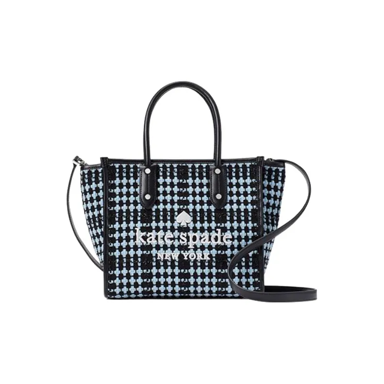 Kate Spade Fabric Tote Bag, Shopping Bag, Handbag, Shoulder Bag, Crossbody Bag Trumpets Women's Black & Blue
