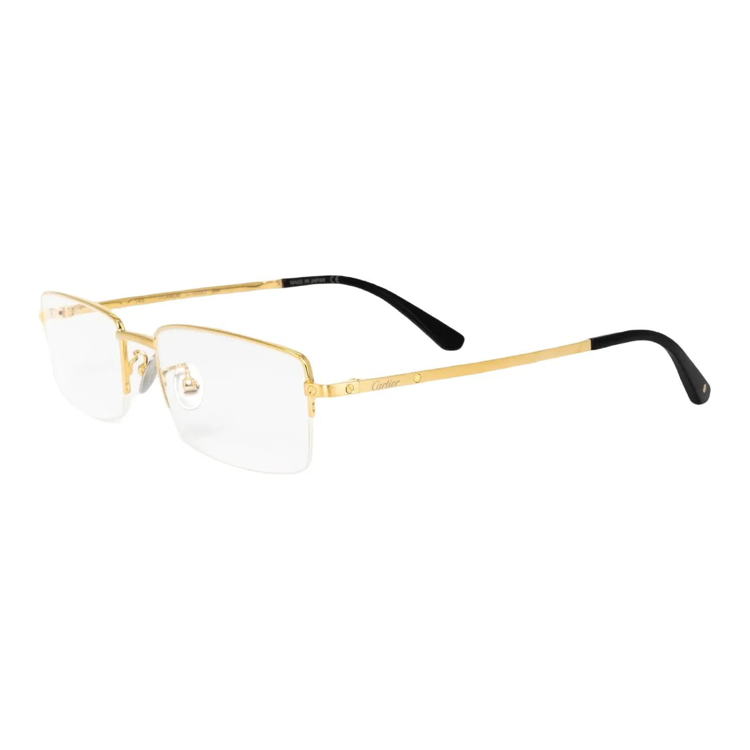 CARTIER Santos De Cartier Alloy Rectangular Eyeglass Frames Unisex