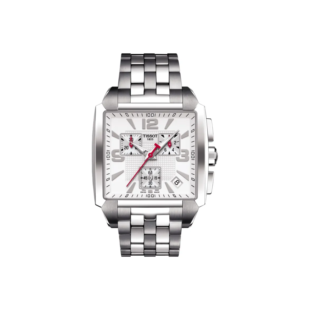 TISSOT Quartz Механизм Мужские часы Белый циферблат Ремешок из нержавеющей стали