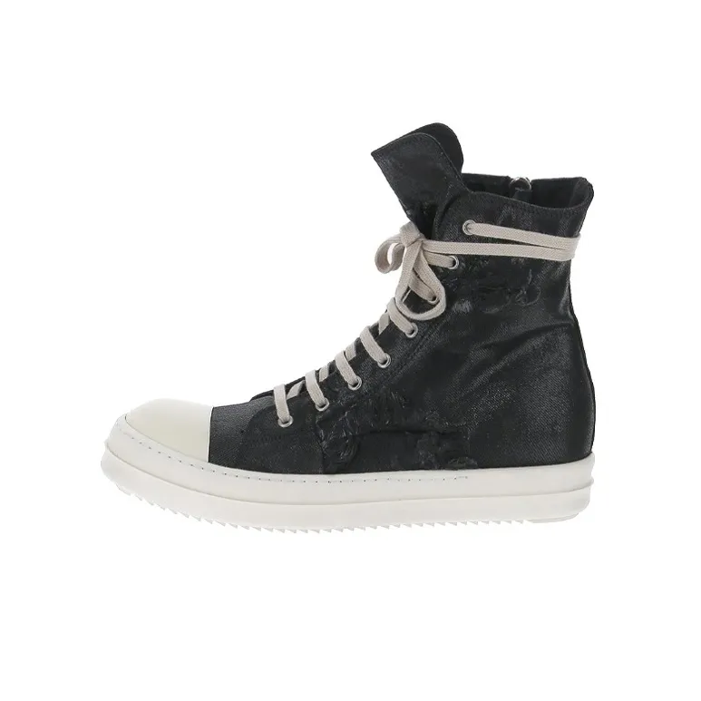 Rick Owens DRKSHDW High Top Stylish Skateboarding Shoes Men's Black